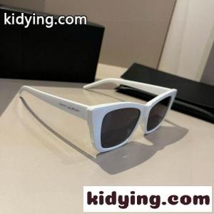 洗練された お洒落 ロゴ入り アイウェア イヴ・サンローラン コピー サングラス 偽物 ホワイトkid26TXHniy