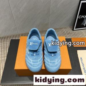 爽やか LV フットプリント サッカー ルイヴィトン ブランド コピー スニーカー スーパーコピー ブルーkid26TX1jme
