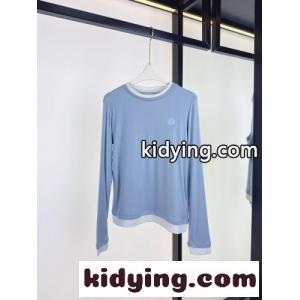 洗練された お洒落 重ね着風 長袖Tシャツ モンクレール スーパーコピー Tシャツ 偽物 ブルーkid26Xn05Hj