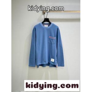 カジュアル お洒落 長袖Tシャツ トムブラウン スーパーコピー Tシャツ 偽物 クルーネック ブルーkid26nSzmey