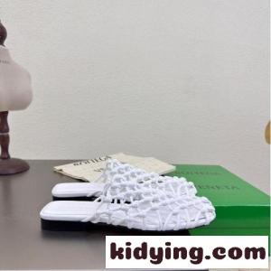 メッシュ編み レザー ミュール ボッテガ・ヴェネタ サンダル コピー ホワイトkid26myGz0j
