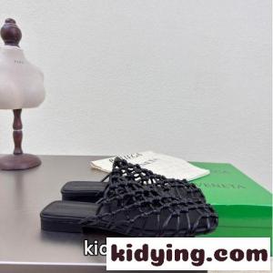 メッシュ編み レザー ミュール ボッテガ・ヴェネタ サンダル コピー ブラックkid268LXPTn