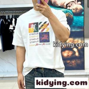 おしゃれ ロゴ入り 半袖Tシャツ バーバリー コピーブランド Tシャツ 偽物 クルーネック ホワイトkid26GbSnCe