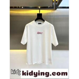 カジュアル ロゴプリント バレンシアガ コピー Tシャツ 偽物 クルーネック コットン ホワイトkid269fe0Lz