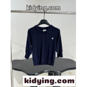 シンプル 上品 7分袖 ニットポロ セリーヌ スーパーコピー ニット コピー トップスkid26OTHvuy