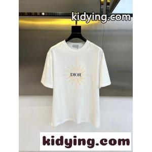 シンプル ロゴ クルーネック 半袖Tシャツ クリスチャン・ディオール コピー Tシャツ 偽物 ホワイトkid26fOL91v