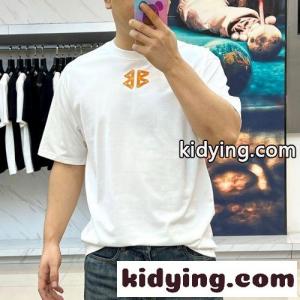 バレンシアガ ブランド コピー Tシャツ 偽物 ロゴプリント クルーネック 半袖Tシャツ ホワイトkid269veSPr