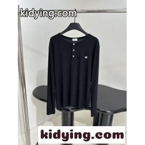 洗練された ヘンリーネック 長袖トップス セリーヌ コピー Tシャツ コピー ブラックkid26GPjSvm