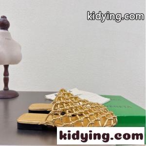 メッシュ編み レザー ミュール ボッテガ・ヴェネタ サンダル コピー ゴールドkid26P1PrOD