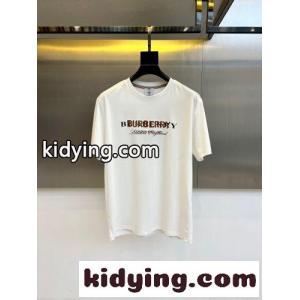 シンプル ロゴ入り 半袖Tシャツ バーバリー コピー Tシャツ 偽物 クルーネック ホワイトkid26PfO5ry