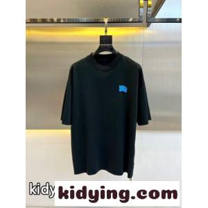 シンプル リラックス コットン 半袖Tシャツ バーバリー スーパーコピー Tシャツ 偽物 ブラックkid260vCCuC