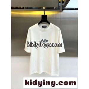 ゆったり プリントTシャツ バレンシアガ スーパーコピー Tシャツ 偽物 コットン ホワイトkid26e4DKPr