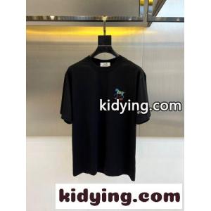 カジュアル 合わせやすい クルーネック エルメス コピーブランド Tシャツ 偽物 半袖Tシャツ ブラックkid26SPT1nu