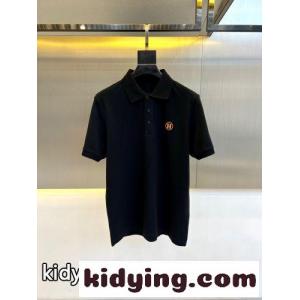 洗練された コットン ポロシャツ エルメス コピーブランド Tシャツ 偽物 半袖トップス ブラックkid26v4LXzy