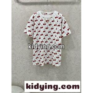 LV × TM チェリー Tシャツ ルイ・ヴィトン スーパーコピークルーネック ホワイトkid26HT1vCC