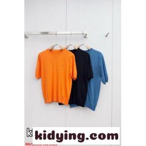 上品 シンプル 半袖ニット エルメス コピー Tシャツ 偽物 クルーネック 合わせやすいkid26On0vOz