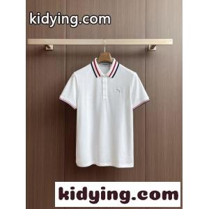 定番 ストライプ トムブラウン コピーブランド Tシャツ 偽物 コットン ポロシャツ ホワイトkid26KrKf8D