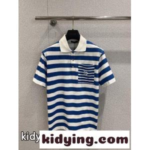モノグラムストライプポロシャツ ルイ・ヴィトン Tシャツ コピー コットンkid26rWT9jq