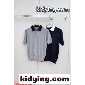ユニセックス ニットポロシャツ トムブラウン コピー Tシャツ 偽物 半袖トップスkid26jye0fm