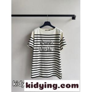 シグネチャー ストライプ ニットトップ ルイ・ヴィトン Tシャツ コピー ホワイトkid26mKra4b