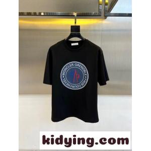 目を引く モンクレール コピー Tシャツ 偽物 サークルロゴ 半袖Tシャツ ブラックkid26a8ji8b