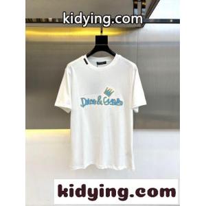 カジュアル ロゴ入り 定番 ドルチェ&ガッバーナ コピー Tシャツ 偽物 ホワイトkid26nG1r0j