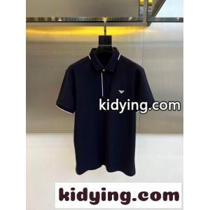 定番 カジュアル コットンピケ ポロシャツ アルマーニ ブランド コピー Tシャツ 偽物 ネイビーkid269ny89f