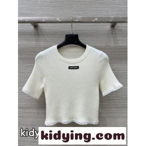 可愛い ウール リブニット ショート丈 ミュウミュウ コピー ニット コピー レディースkid26SjOTHD