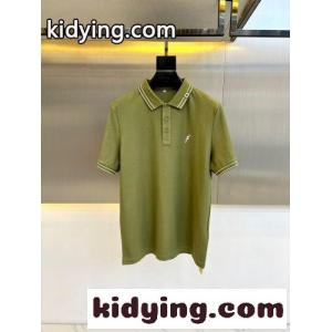上品 カジュアル サルヴァトーレ・フェラガモ Tシャツ コピー 半袖 ポロシャツ グリーンkid26Diyi0D