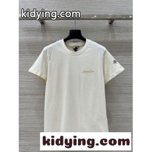 定番 お洒落 ロゴ コットンTシャツ モンクレール コピーブランド Tシャツ コピー クルーネック ベージュkid26GDG1Lf