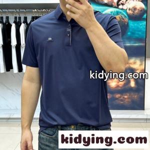 カジュアル 上品 ロゴ 半袖ポロシャツ アルマーニ コピー Tシャツ 偽物 コットン ネイビーkid26ST9Duy