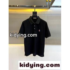 洗練された カジュアル モンクレール コピーブランド Tシャツ 偽物 ロゴ コットン 半袖 ポロシャツ ブラックkid26aauKvC