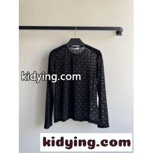 モノグラム 総柄 シアートップス ジバンシィ ブランド コピー Tシャツ コピー 長袖Tシャツ ブラックkid2615Lraa