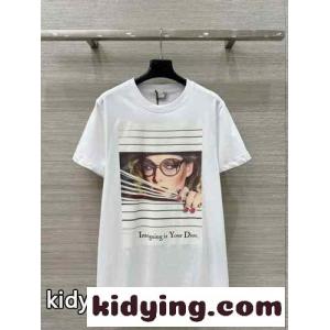 人気新作 dior コピー Heritage Tシャツ クリスチャン・ディオール コピー Tシャツ 偽物 ホワイトkid260bOPne