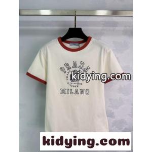 ヴィンテージ プリント クルーネック プラダ スーパーコピー Tシャツ 偽物 コットンkid26n4Xj4n