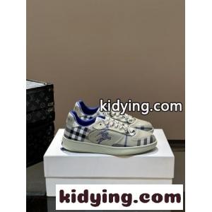 バーバリー コピー スニーカー コピー レザー＆チェック テラススニーカー​ メンズシューズ ベージュkid26mqGXPn