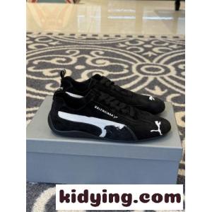 balenciaga コピーブランド × PUMA スエード スピードキャット スニーカー スーパーコピー ブラックkid26fGT1Di