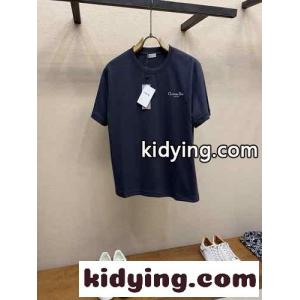 カジュアル 合わせやすい 半袖Tシャツ クリスチャン・ディオール コピー Tシャツ スーパーコピー ネイビーkid2655XDim