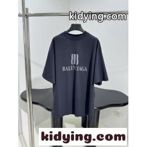 ユニセックス オーバーサイズ 半袖Tシャツ バレンシアガ コピー Tシャツ コピー ブラックkid26PjaODq