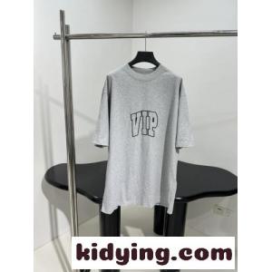 ユニセックス バレンシアガ コピー Tシャツ コピー オーバーサイズ 半袖Tシャツ グレーkid26PzOTDq