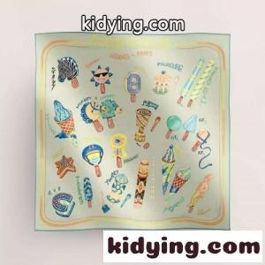 ファニー・アイスクリーム シルクスカーフ エルメス コピーブランド スーパーコピー グリーンkid265Tnmuy