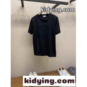 定番 カジュアル ロゴプリント 半袖Tシャツ モンクレール スーパーコピー Tシャツ コピー ブラックkid2655Duqa