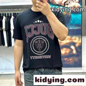 シンプル お洒落 ロゴ コットン 半袖Tシャツ グッチ コピー Tシャツ コピー ブラックkid26mSPDqm