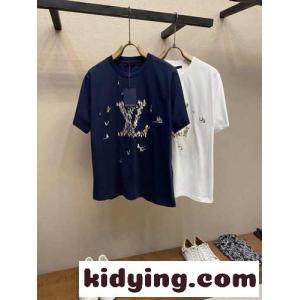 エンブロイダリー コットンTシャツ ルイ・ヴィトン Tシャツ スーパーコピーkid26KX5XTr