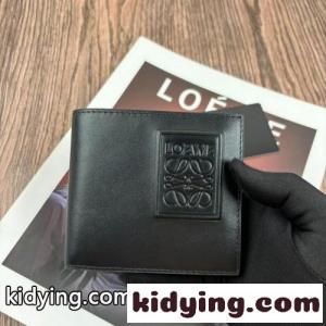 定番 人気 2つ折り財布 ロエベ スーパーコピー 財布 コピー コンパクト ウォレット ブラックkid26O95D0z