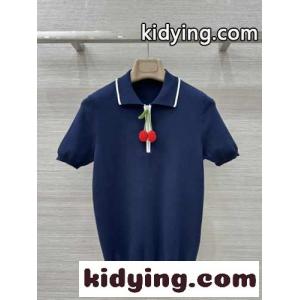 チェリー コットン トップス ヴァレンティノ コピー ニット コピー ブルーkid26TbWTDm