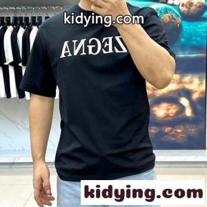 お洒落 ロゴプリント 半袖Tシャツ エルメネジルド・ゼニア Tシャツ 偽物 ブラックkid26XD45zu