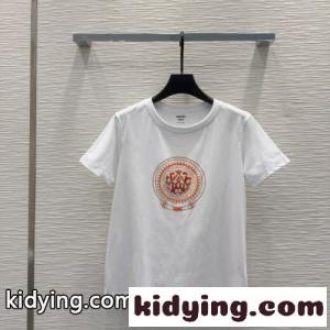 シンプル コットン 半袖 トップス エルメス コピーブランド Tシャツ コピー クルーネック ホワイトkid26uqKnGv