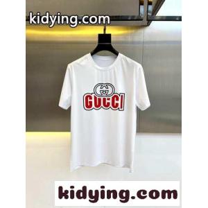 お洒落 グッチ コピーブランド Tシャツ コピー ロゴプリント 半袖Tシャツ ホワイトkid26ve0PPj