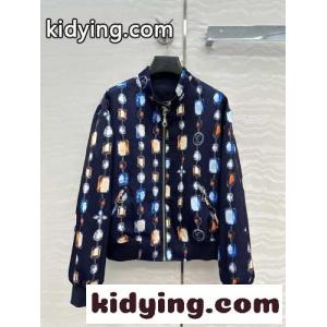 リバーシブル ネックレス ボンバージャケット ルイ・ヴィトン ジャケット コピー ネイビーkid26XTfeqi